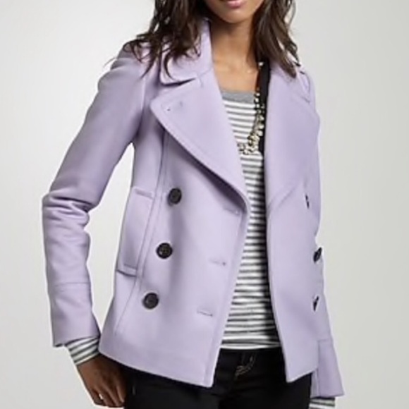 J. Crew Black Pea Coats 100% Wool - Picture 7 of 7